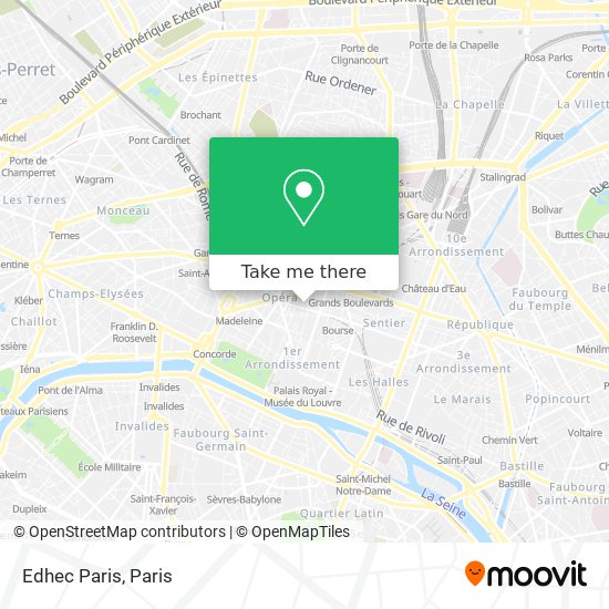 Edhec Paris map