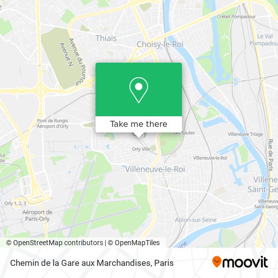 Mapa Chemin de la Gare aux Marchandises