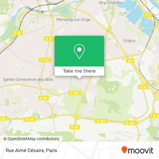 Mapa Rue Aimé Césaire