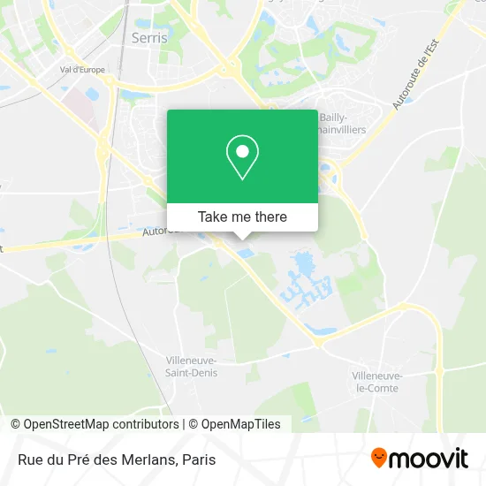 Rue du Pré des Merlans map