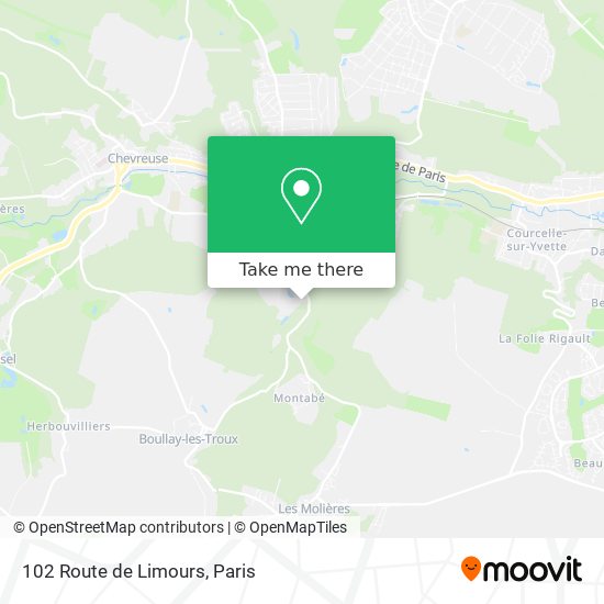 102 Route de Limours map