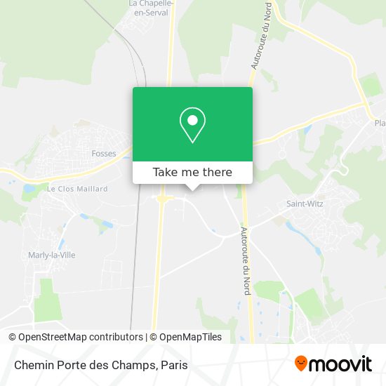 Mapa Chemin Porte des Champs