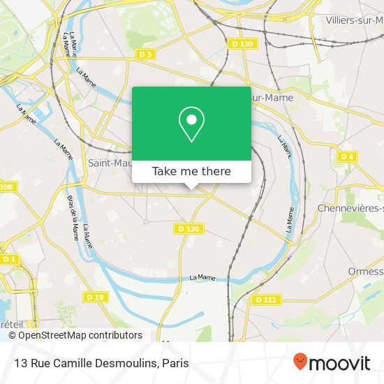 Mapa 13 Rue Camille Desmoulins