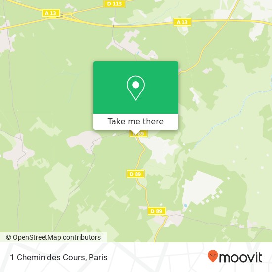 1 Chemin des Cours map