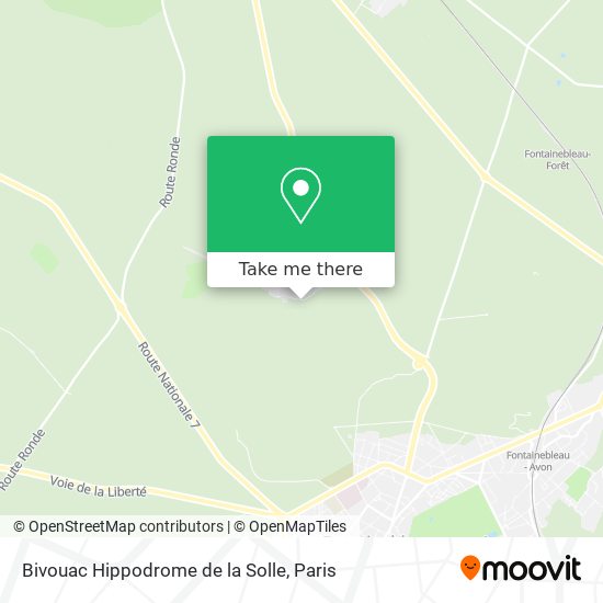 Bivouac Hippodrome de la Solle map