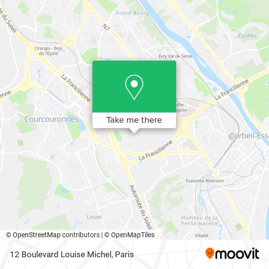 Mapa 12 Boulevard Louise Michel