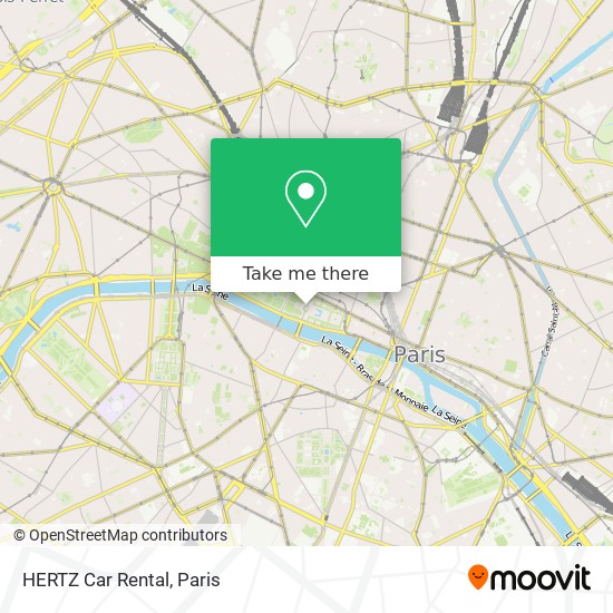 HERTZ Car Rental map