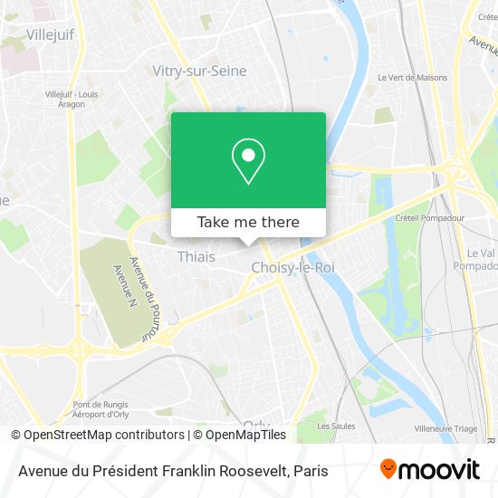 Avenue du Président Franklin Roosevelt map