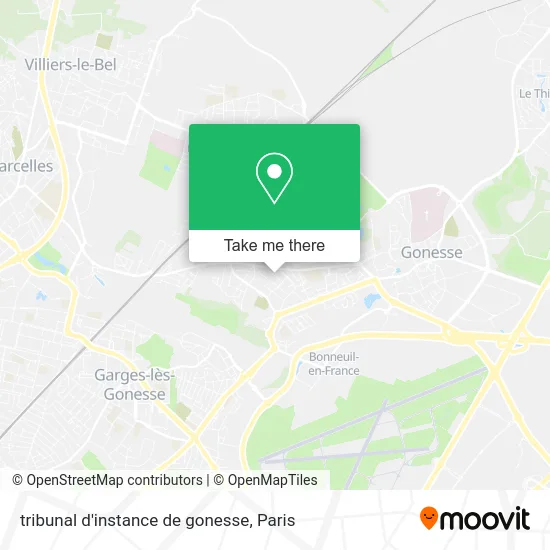 tribunal d'instance de gonesse map