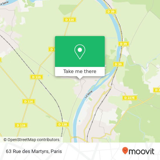 Mapa 63 Rue des Martyrs