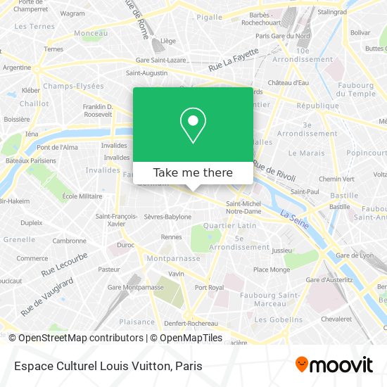 Espace Culturel Louis Vuitton map