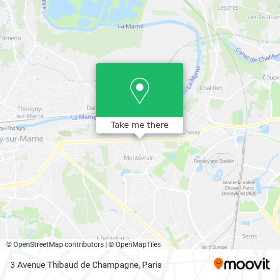 Mapa 3 Avenue Thibaud de Champagne