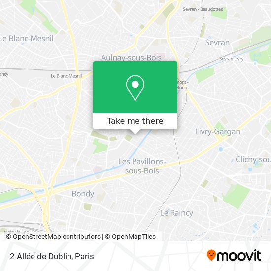 Mapa 2 Allée de Dublin