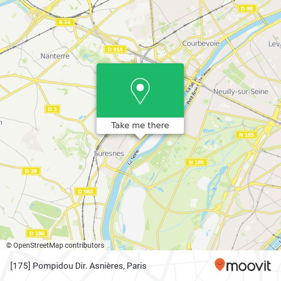 [175] Pompidou Dir. Asnières map