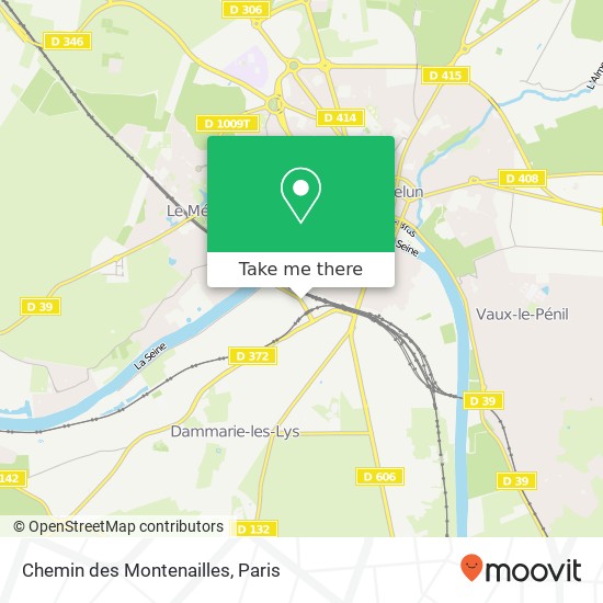 Mapa Chemin des Montenailles