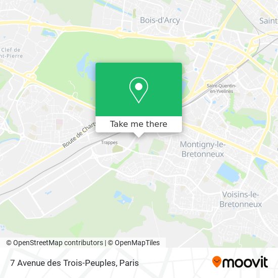 Mapa 7 Avenue des Trois-Peuples