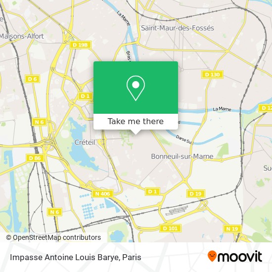 Mapa Impasse Antoine Louis Barye