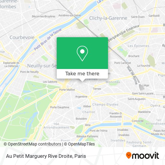 Au Petit Marguery Rive Droite map