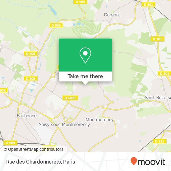 Mapa Rue des Chardonnerets