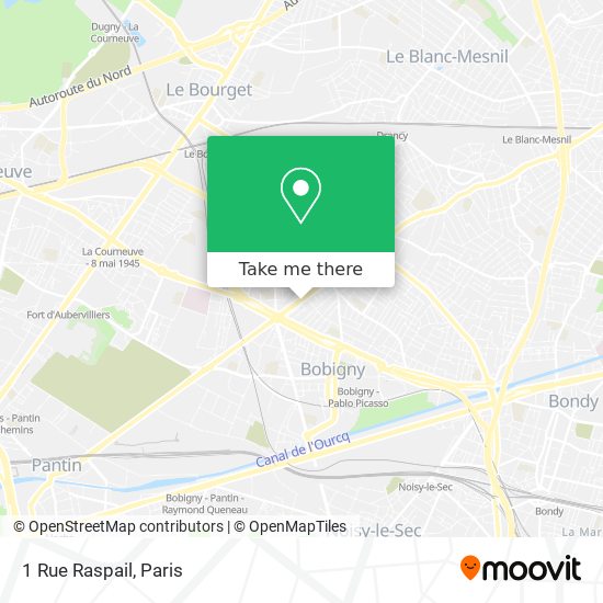 Mapa 1 Rue Raspail