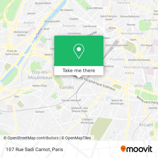 Mapa 107 Rue Sadi Carnot