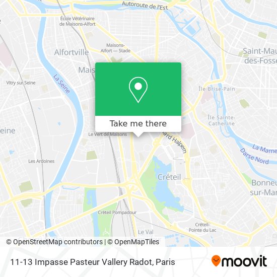 Mapa 11-13 Impasse Pasteur Vallery Radot