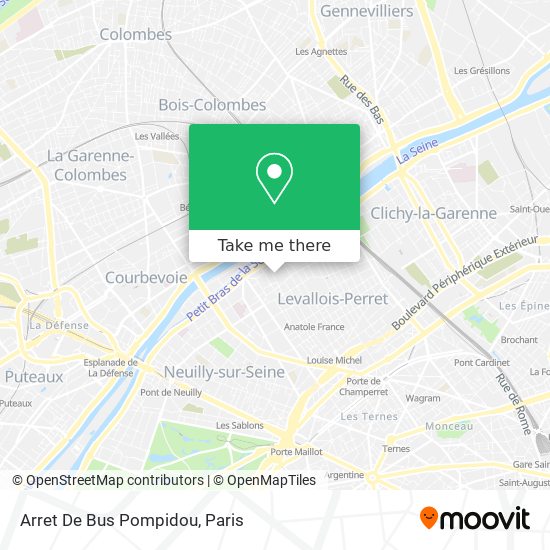 Arret De Bus Pompidou map