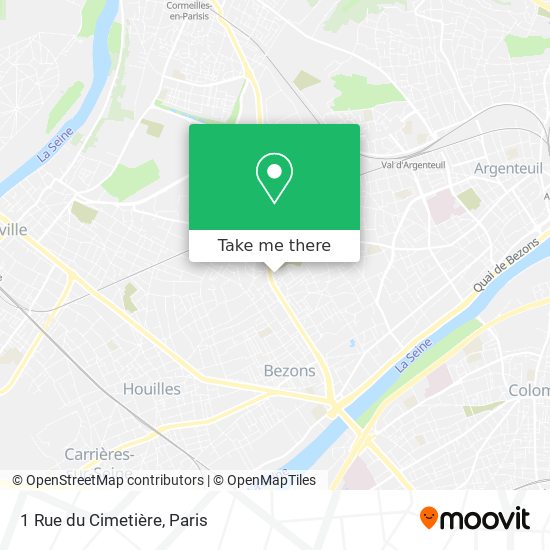 Mapa 1 Rue du Cimetière