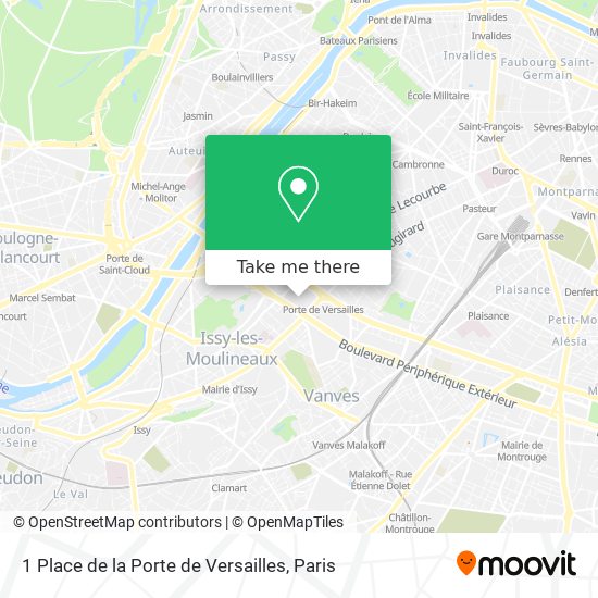 Mapa 1 Place de la Porte de Versailles