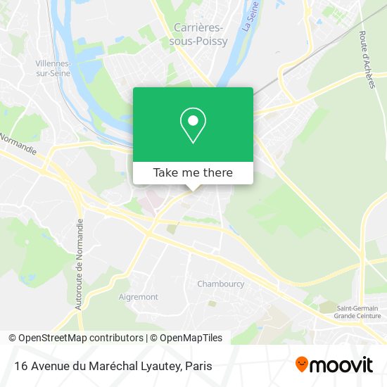 Mapa 16 Avenue du Maréchal Lyautey