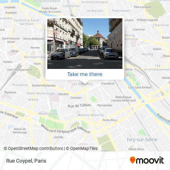 Rue Coypel map