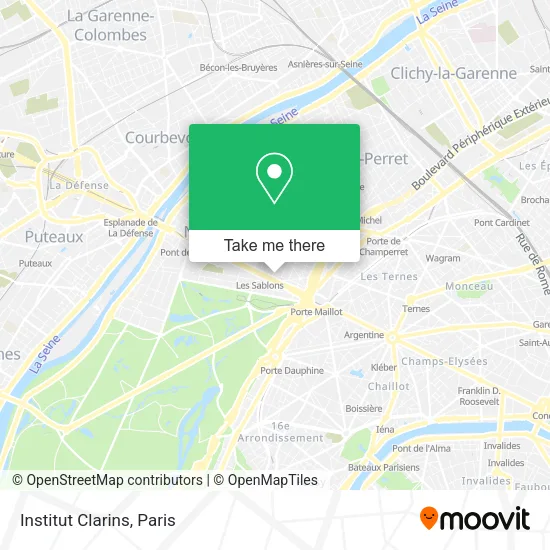 Institut Clarins map