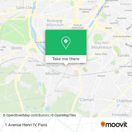 Mapa 1 Avenue Henri IV