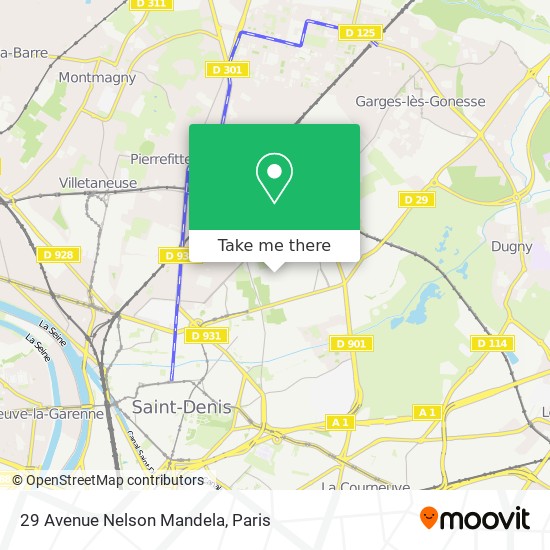 Mapa 29 Avenue Nelson Mandela