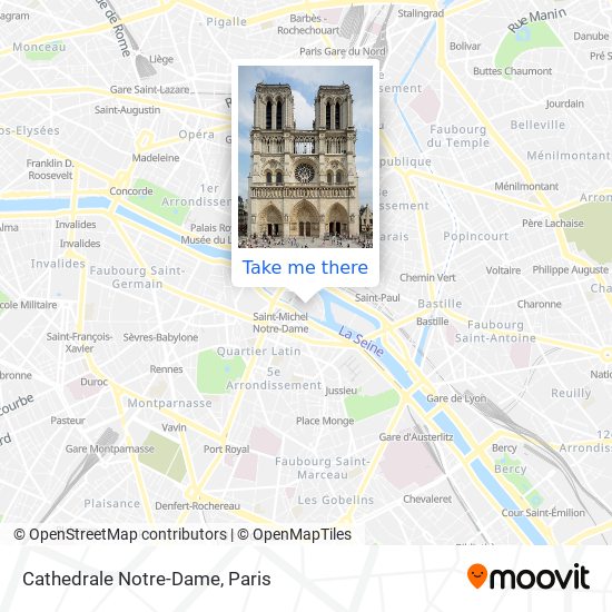 Mapa Cathedrale Notre-Dame