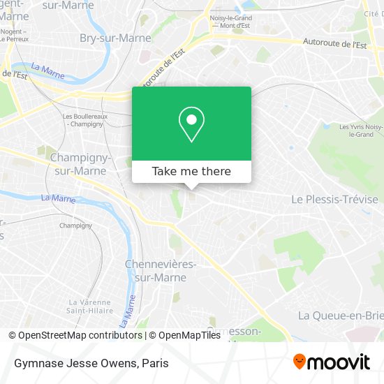 Gymnase Jesse Owens map