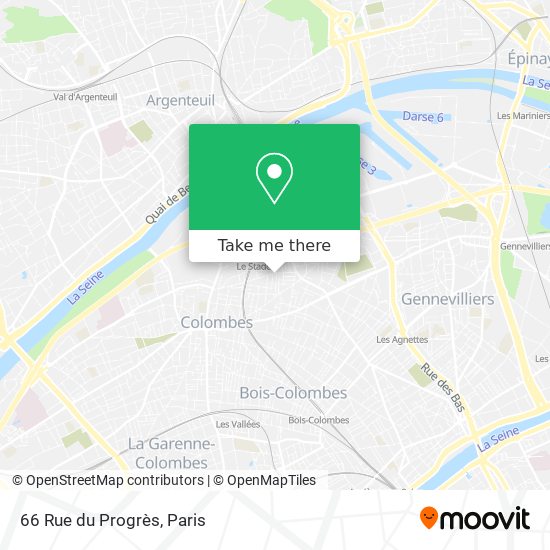 Mapa 66 Rue du Progrès