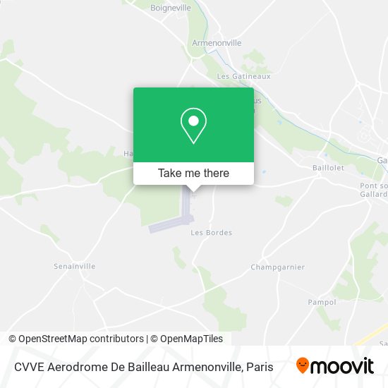 Mapa CVVE Aerodrome De Bailleau Armenonville