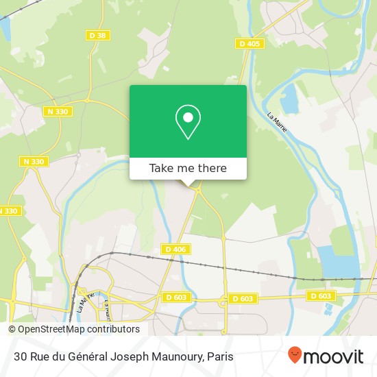 Mapa 30 Rue du Général Joseph Maunoury