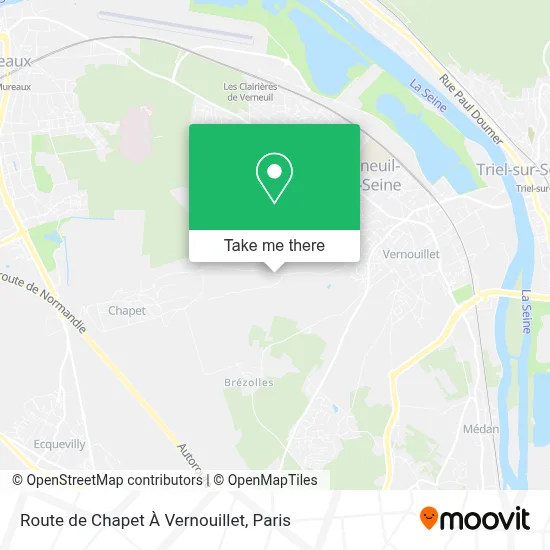 Route de Chapet À Vernouillet map