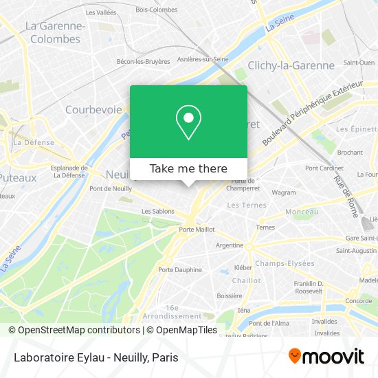 Mapa Laboratoire Eylau - Neuilly