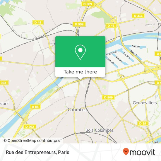 Mapa Rue des Entrepreneurs