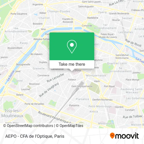 AEPO - CFA de l'Optique map