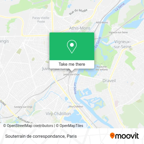 Souterrain de correspondance map