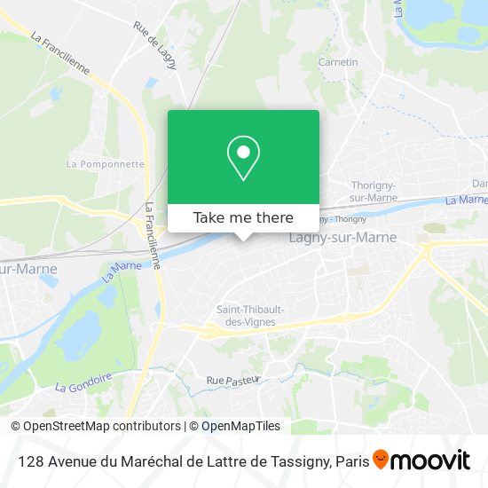 128 Avenue du Maréchal de Lattre de Tassigny map