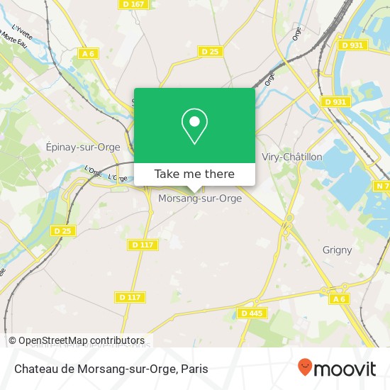 Mapa Chateau de Morsang-sur-Orge