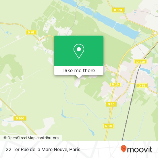 Mapa 22 Ter Rue de la Mare Neuve