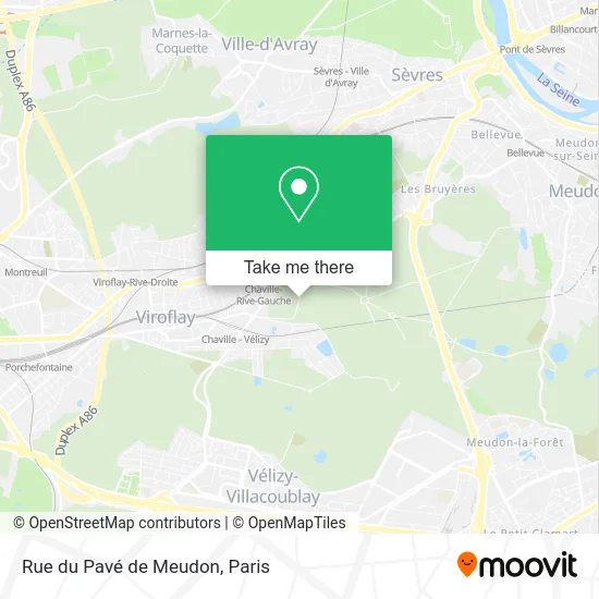 Rue du Pavé de Meudon map