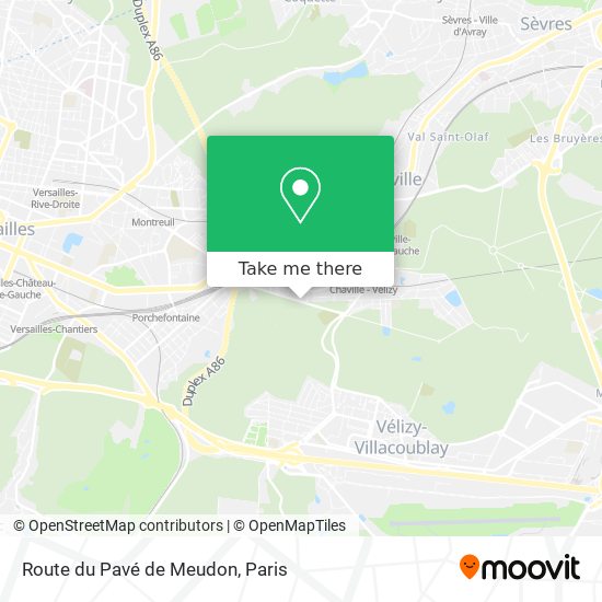 Route du Pavé de Meudon map