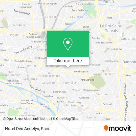 Hotel Des Andelys map